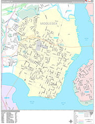 Perth Amboy Wall Map Premium Style 2026